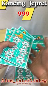 1 Lembar | Kancing Jepret 999 Diameter 9mm Silver | Kancing Cetet | Kancing Tekan | Kancing Knop | Kancing Popper tich | Snap Button