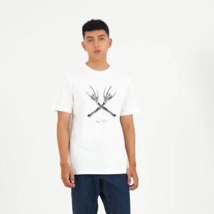 Moutley Kaos Pria Katun Hand Skull OL-M030324