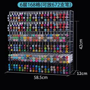 ชั้นวางสติกเกอร์แบบตั้งได้สำหรับจัดระเบียบปากกา Marker รูปทรงเหลี่ยม พื้นผิวเรียบ เหมาะสำหรับใช้ในห้องเรียนและบ้าน