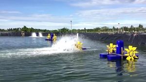 SPEEDS Pelampung Kincir Air 165cm Water Aerator Tambak Kolam Ikan Bahan HDPE Kincir Apung Danau