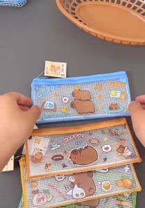 กระเป๋าดินสอ  ลายคาปิบาร่า กระเป๋าเครื่องเขียน จัดเก็บอุปกรณ์ พร้อมส่ง