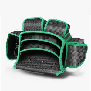 LAOA Plus ขนาดช่างไฟฟ้าเอวกระเป๋า Multifunctional Carpenters กระเป๋าหนา 1680D Oxford ผ้า Toolbag