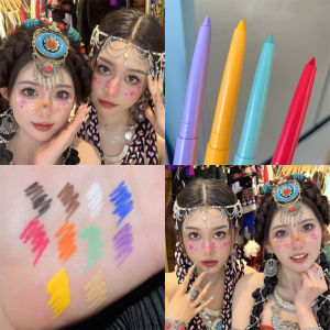 ปากกาลนังตาสีสันสดใส ดูดซับน้ำได้ ทนทานต่อการล้างหน้า ปลายแบบละเอียด สำหรับนักเรียน แป้งพัฟสีแดงเหลืองขาว