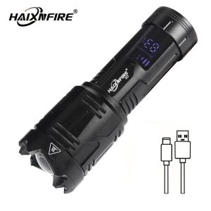 HaixnFire X27 Outdoor camping Flashlight 3500 Lumen LED Telescopic Zoom LED USB Rechargeable