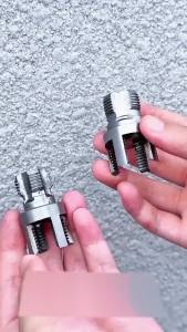 Premium 3pcs Pipe Threading Kit | Dual-Function Internal & External Thread Cutter for 1/2" 3/4" 1" PVC/Plastic Pipes