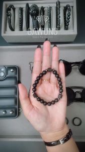 GAWUNG Gelang Pria Dark Classic Vintage Simpel Kayu Batu GGDASIC