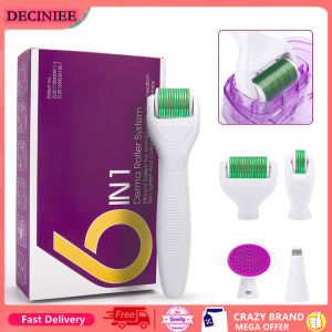 DRS 6 in 1 Micro Derma Roller Kit for Face and Body 300/720/1200 Titanium Dermaroller Micro Facial Roller Skin Care