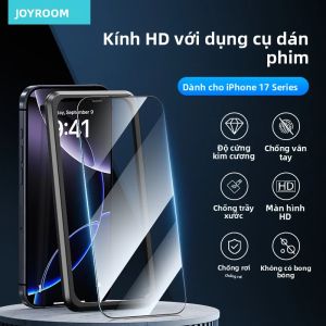 Miếng Dán Màn Hình Kính Cường Lực Joyroom HD Cho iPhone 17/17Pro/17Air/17Pro Max - Phim Kính Cường Lực Chống Trầy Xước Với Khung Dán Dễ Dàng