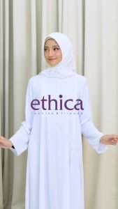 GAMIS EKSKLUSIF ISHAMI SERIES 18 BLACK & WHITE | BY ETHICA | CANTIK SIMPLE MANIS