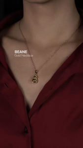 HB Jewelry BEANE Gourd Pendant Chain Necklace for Women Non Tarnish Hypoallergenic Non Fading Elegant Minimalist Everyday Wear Fashion Jewelry Lightweight Necklace