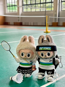 Labubu Macaron Sports Set for Badminton Men Women Cotton Doll Clothes Modern Style 17cm Suitable for Both Boys And Girls