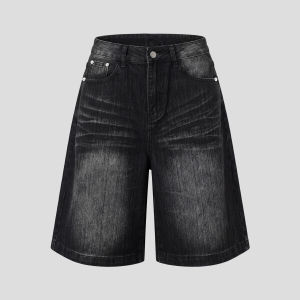 American Style Water-washed Denim Shorts