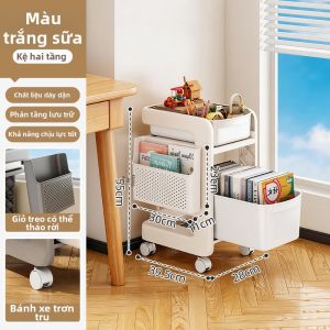 JUNHUIDA | Giá Sách Đa Năng Có Bánh Xe