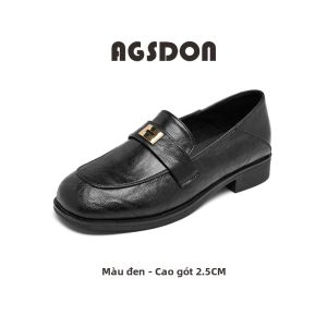 Agsdon | Giày Oxford Đen Nữ Đế Mềm Phối Với Mọi Trang Phục