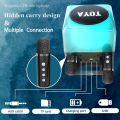 TOYA 303 Bluetooth Speaker With 2 Mic for Family Karaoke  Rhythm-Synced LED Lights Long Battery Life  Perfect Christmas Gift for Parties TWS Wireless and Bluetooth Speakers. 
