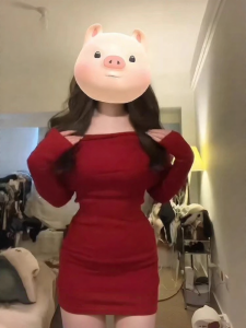 HUOLISI | Off-Shoulder Red Knitted Dress
