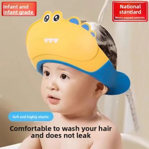 MONLEYTA | Baby Waterproof Bath Cap Child Hair Washing Hat Infant Ear Protection Washing Headwear Baby Shower Cap Kids Bath Accessories