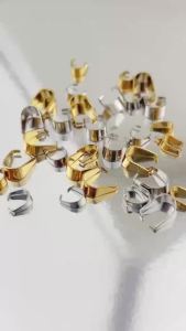 50pcs Stainless Steel Pinch Clip Clasps Bail Finish Necklace Pendant Claw Clasps Melon Seeds Buckle for DIY Craft Jewelry Making