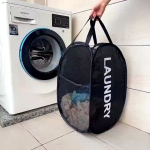 ตะกร้าผ้า ตะกร้าใส่ผ้า ตะกร้าผ้าพับได้ ผ้ากันน้ำ อเนกประสงค์พับเก็บได้ ใส่เสื้อผ้าเตรียมซัก