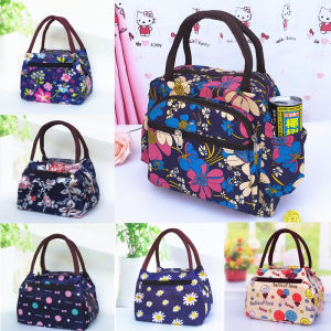 หนาขึ้น ผ้าใบ ผู้หญิง กระเป๋าถือ 2021 สไตล์ใหม่กันน้ําความจุขนาดใหญ่กระเป๋าแม่ ลายดอก สําหรับทํางานและ ลำลอง ใช้