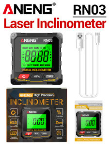 ANENG | Magnetic Digital Angle Gauge Laser 360° Inclinometer ANENG RN01/RN02/RN03 Laser Protractor 0.05° Accuracy Level Box Wood Working