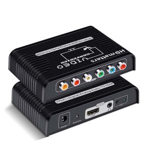 ส่วนประกอบ Ypbpr to HDMI Converter 5-RCA Component to HDMI Cable Converter อะแดปเตอร์เสียงสําหรับ Wii DVD TV ส่วนประกอบเป็น HDMI
