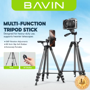 GOODLIGHT-lus BAVIN AP21 Multi-Function Portable Tripod Stick w/ 360° Rotation Adjustment & Bluetooth Shutter