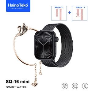 2025 SMARTWATCH GERMANY HAINOTEKO SQ-16 AMOLED CALL BLUETOOTH PANTAU KESEHATAN & OLAHRAGA JAM PINTAR + BRACELET + 3 STRAPS