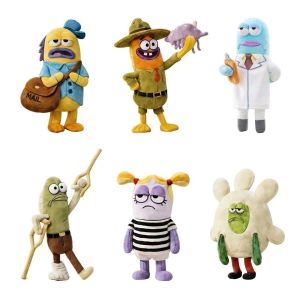 New SpongeBob Bikini Bottom Resident Second Generation Quirky Doll Keychain Gift Plush Toy