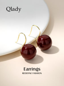 QLADY | Red High Heel Pearl Earrings