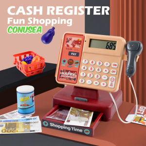 Childrens Toys Cash Register Cashier Toy Calculator Puzzle Play Toy Girl Boy Simulation Supermarket Store Shopping Cosplay Toys