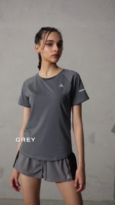 Áo thun thể thao nữ tập gym yoga Fitme vạt bầu thoáng khí thấm hút mồ hôi AVBNU