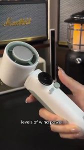 พัดลมไอเย็นไฟฟ้า พัดลมมือถือแบบพกพา จอแสดงผล LED ปรับความเร็วลมได้ 199 ระดับ พัดลมไร้ใบพัดแบบพกพา พัดลมมินิเย็นแบบชาร์จไฟได้