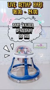 Baby Walker Spacebaby SB 503: Alat Bantu Jalan Bayi dengan Musik Melody & Bisa Lipat