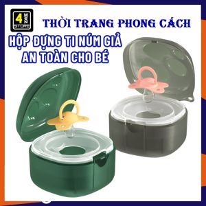 Hộp Đựng Ti Giả Núm Vú Giả Hình Chân Mèo Có Móc Treo - Hộp Bảo Quản Ti Ngậm Cho Bé  Chống Bấm Bụi  An Toàn Sử Dụng Cho Bé
