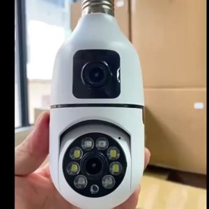 [Mẫu 2024] Camera Yoosee BÓNG ĐÈN 2 MẮT (1 CỐ ĐỊNH 1 XOAY) thế hệ mới 5.0MP - xoay 360 độ xem đêm có màu kèm chui cắm thông minh