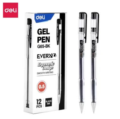 Deli Pulpen Gel / Gel Pen 0.5 mm Nyaman Digenggam EG65 3 6 12 pcs