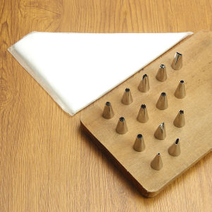 Mini Cream Whipped Cream Icing Piping Nozzles Set round Mouth Baking Cake Decoration Tools Full Set Kitchen Cooking Utensils