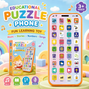 Kids Smart Educational Mobile Phone Toy USB Charging Machine with Light English Music Toy for Baby Earlier Learing Toys