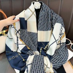 Khăn Choàng Lụa Thời Trang Đa Năng Phong Cách Hàn Quốc Mùa Hè 2024 Khăn Choàng Dài Hình Học Có Khóa Kéo Đa Năng Cho Đi Làm Và Sử Dụng Trong Phòng Điều Hòa