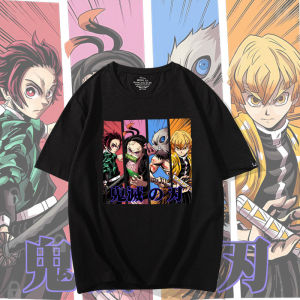 Bandai | Japanese Anime Peripheral Ghost Slayer Blade Short Sleeved T-shirt for Men Summer Half Sleeved Tanjiro My Wife Shanyi