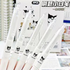 Cute Cartoon White Pen Ins Style High Aesthetic Clickable Neutral Pen Student Exam Good Writing Continuous Ink Easy to Write