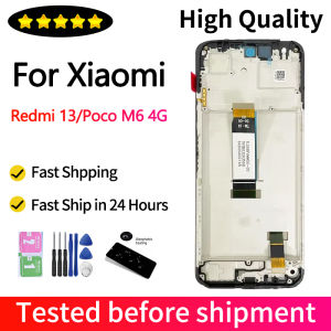 6.79"Display For Xiaomi Redmi 13 2404ARN45A LCD Display Screen With Frame Touch Screen For Poco M6 4G 2404APC5FG LCD Assembly