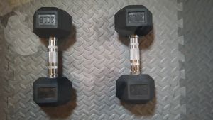 Hexagon Dumbbell 12.5KG Gym fitness dumbbell weight lifting Angkat berat Indoor muscle training