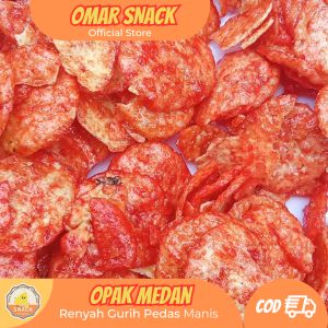 Opak Medan Mini Matang Keripik Singkong Pedas Manis Murah
