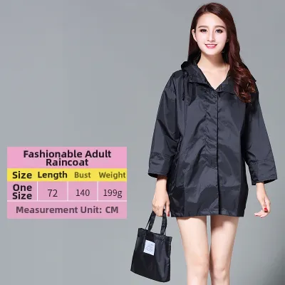 Womens Short Sleeve Raincoat Portable Breathable Korean Fashion Thin Adult Short Outerwear Windproof Student Raincoat Solid Color