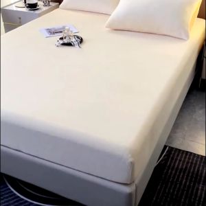 Thick Crystal Velvet Bed Sheet Bedspread Anti-Slip Fitted Bed Sheet Milk Velvet Mattress  Cover All -
