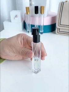 10/20Pcs High Quality Perfume Spray Bottle Transparent Empty Glass Parfum Atomizer Portable Glass Spray Bottles Travel Cosmetic Refillable Small Spray Bottle