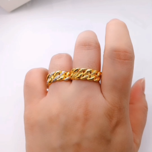 Yon Hing Cincin Adira (S) Full Gold / 2 Tone Kosong (5D) Emas 916