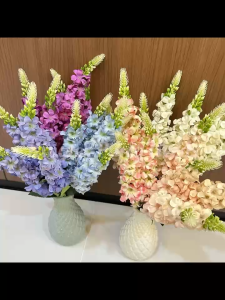 5 Stem Artificial Flowers Hyacinth Silk Flower Foxtail Flower Fake Flower Home Wedding Decoration Decorative Ornaments